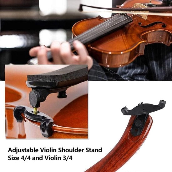 Supporto per violino a schiena leggero regolabile in ebano - per violini 3/4 e 4/4 - accessori strumenti musicali .