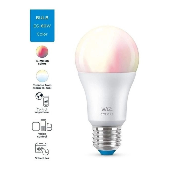 WiZ Lampadina Smart Dimmerabile Luce Bianca o Colorata Attacco E27 60W Goccia