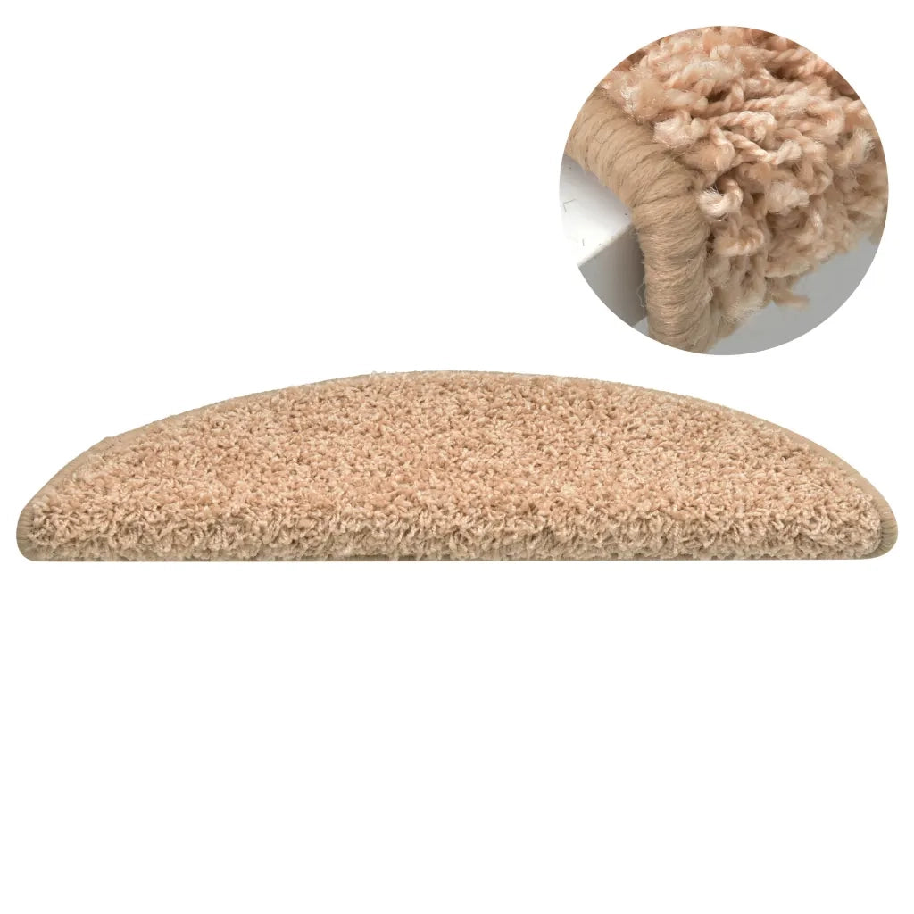 Tappetini per scale 15 pz 56x17x3 cm Oro Semicircolari 322378
