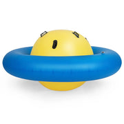 Palla gonfiabile per bambini 233 x 123 cm con 6 maniglie ergonomiche ideale per giochi attivi all'aperto PVC giallo 20_0010533