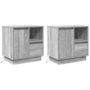 Armadio da Notte con cassetto 2 pcs Grigio 50 x 34,5 x 50 cm. 869589