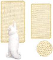 Set di 2 mattonelle per gatti, pannello di grattugia per muro, mattonella per gatti in sisal, pannello di grattugia naturale per gatti 30x60cm, 25x50cm, protezione per kras su porte, divani e mobili.