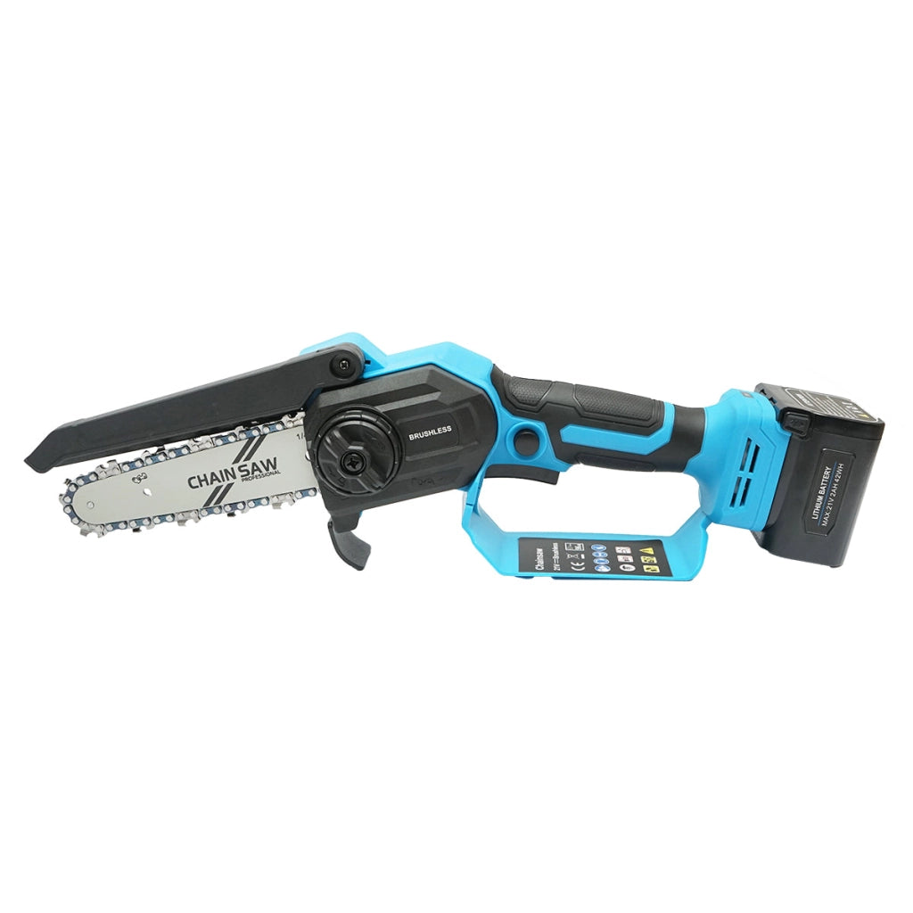 Minisega elettrica 500W con batteria agli ioni di litio da 21V, diametro di taglio 180mm