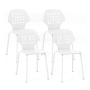 Set di 4 sedie da pranzo 44 ​​x 53 x 86 cm comfort migliorato design moderno metallo bianco 20_0012587