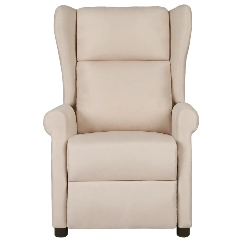 Divano Sedia-Poltrona Reclinabile in Tessuto Crema 501952