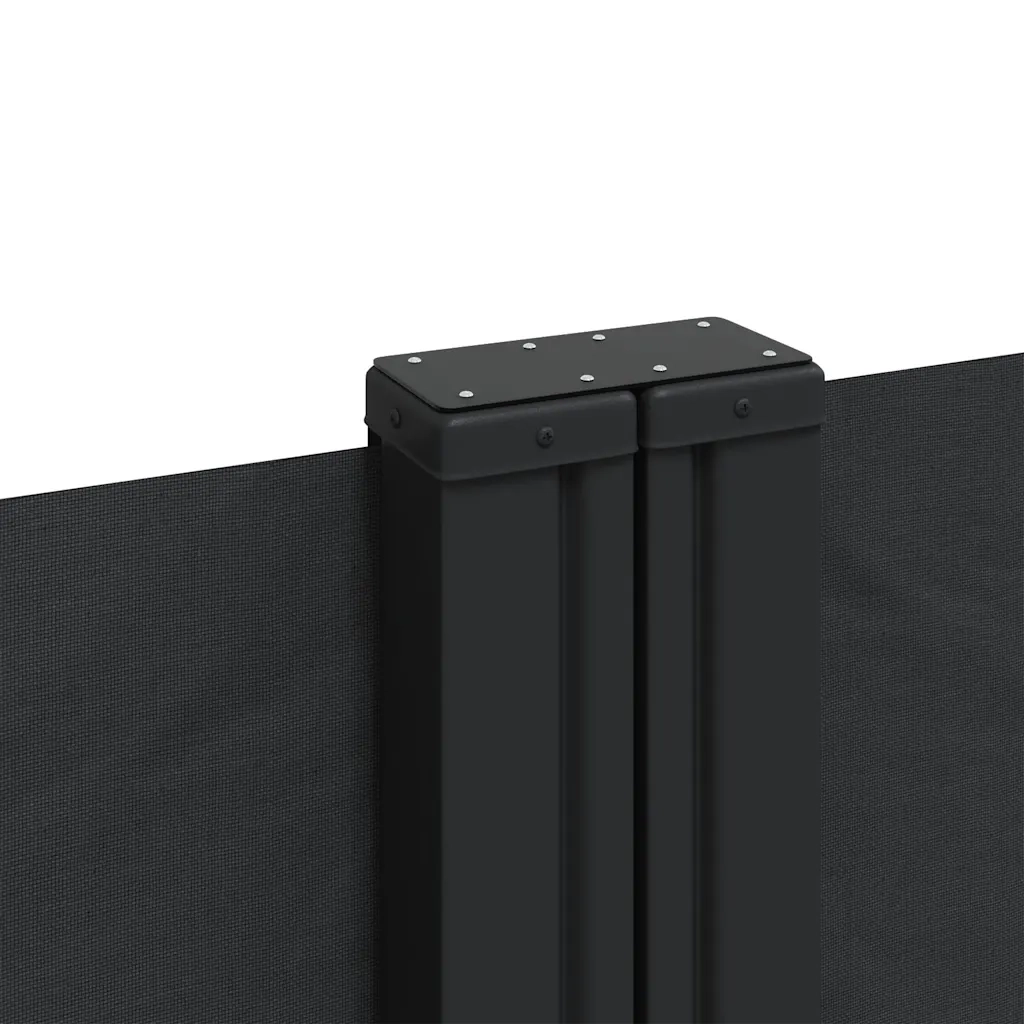 Tenda da Sole Laterale Retrattile-Tenda parasole per balcone per giardino Nera 140x1200 cm