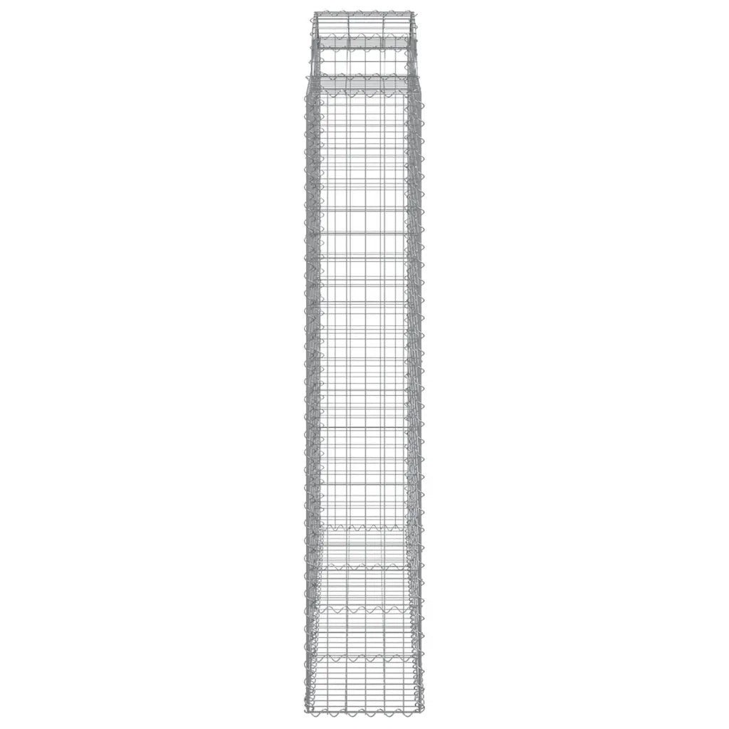 Cesti Gabbioni ad Arco 15 pz 200x50x220/240 cm Ferro Zincato 3146459