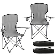 Sedia da Pranzo con Schienale Alto ¨C Zephmum ¨C Grigio, Metallo, Tessuto