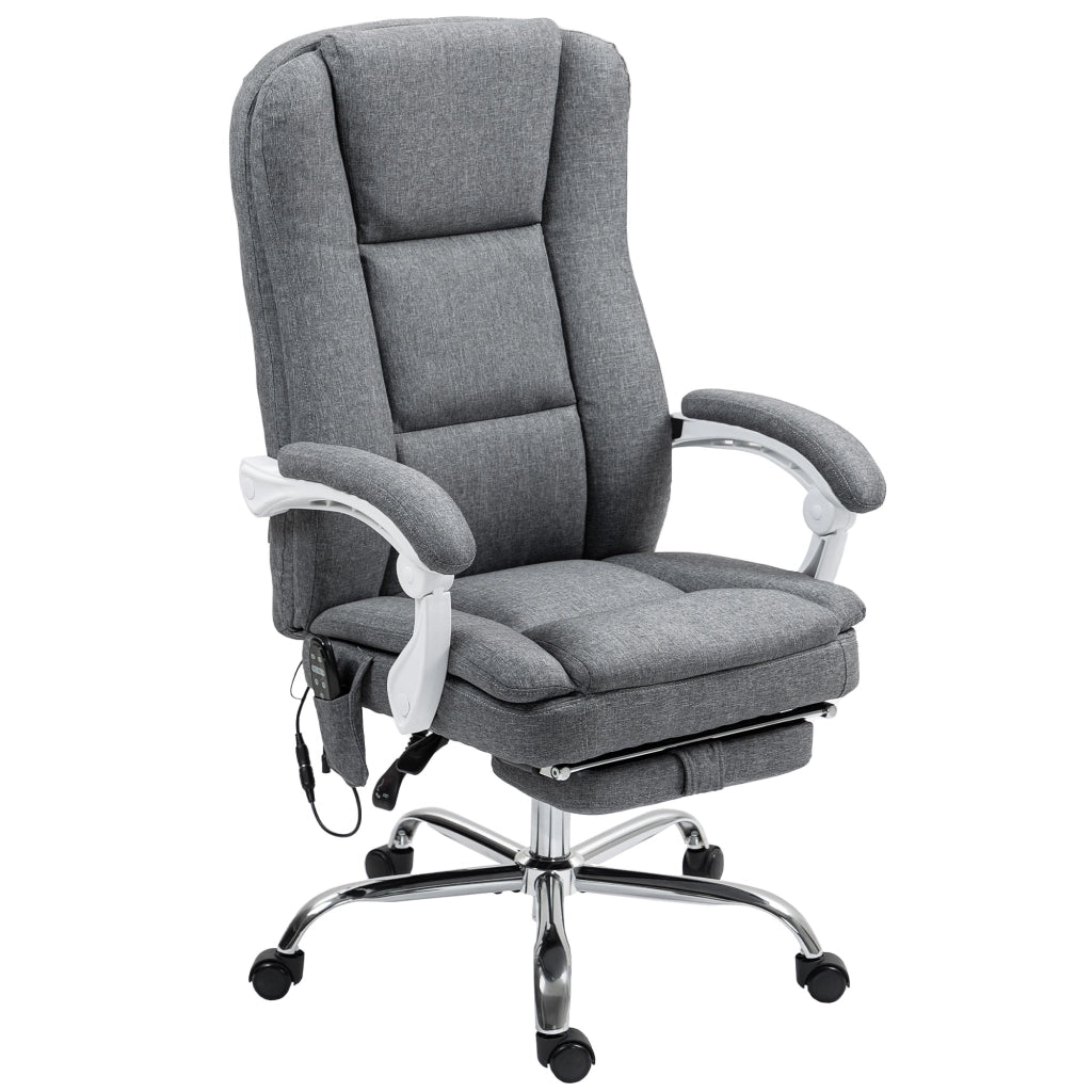 Sedia da ufficio massaggiante e riscaldante ¨C zephmum ¨C grigio 66x60x113-121cm