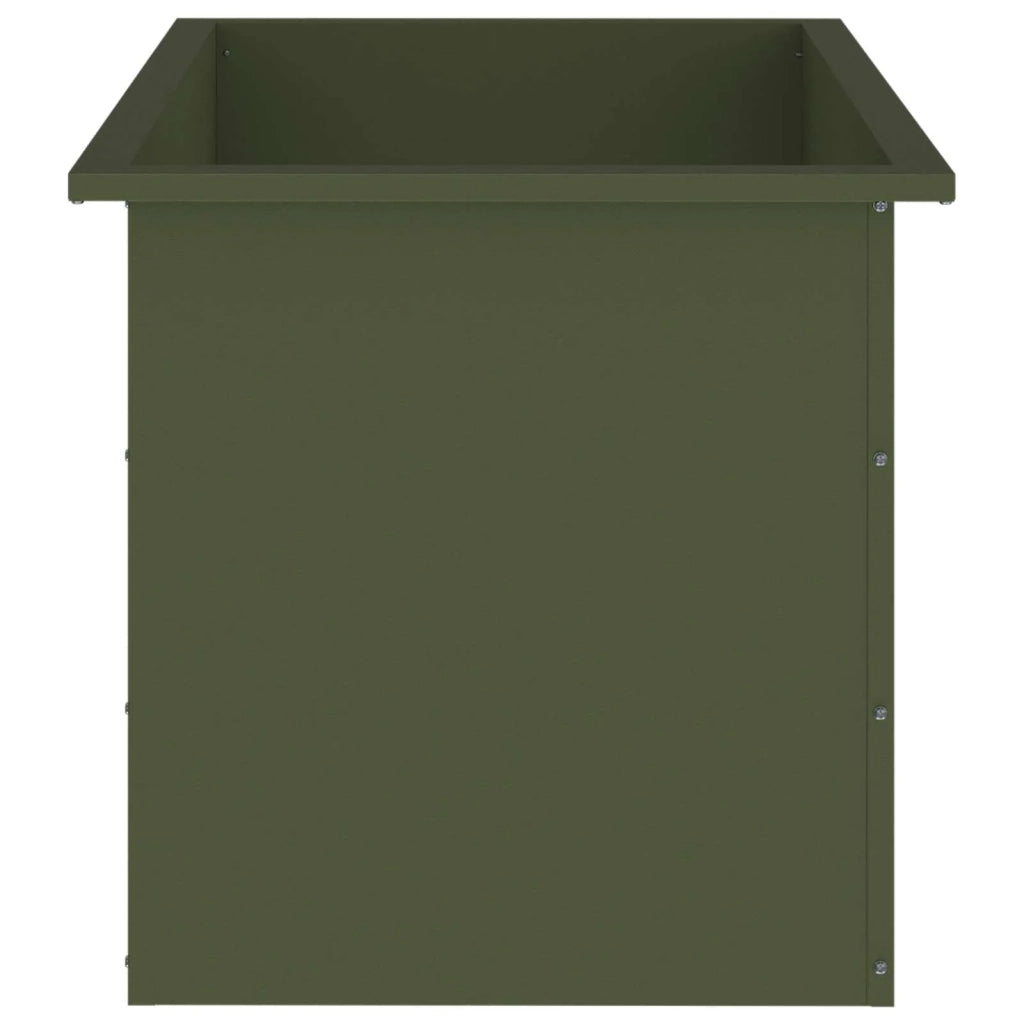 Fioriera da giardino con LED Verde Oliva 50 x 80 x 48 cm 8008216