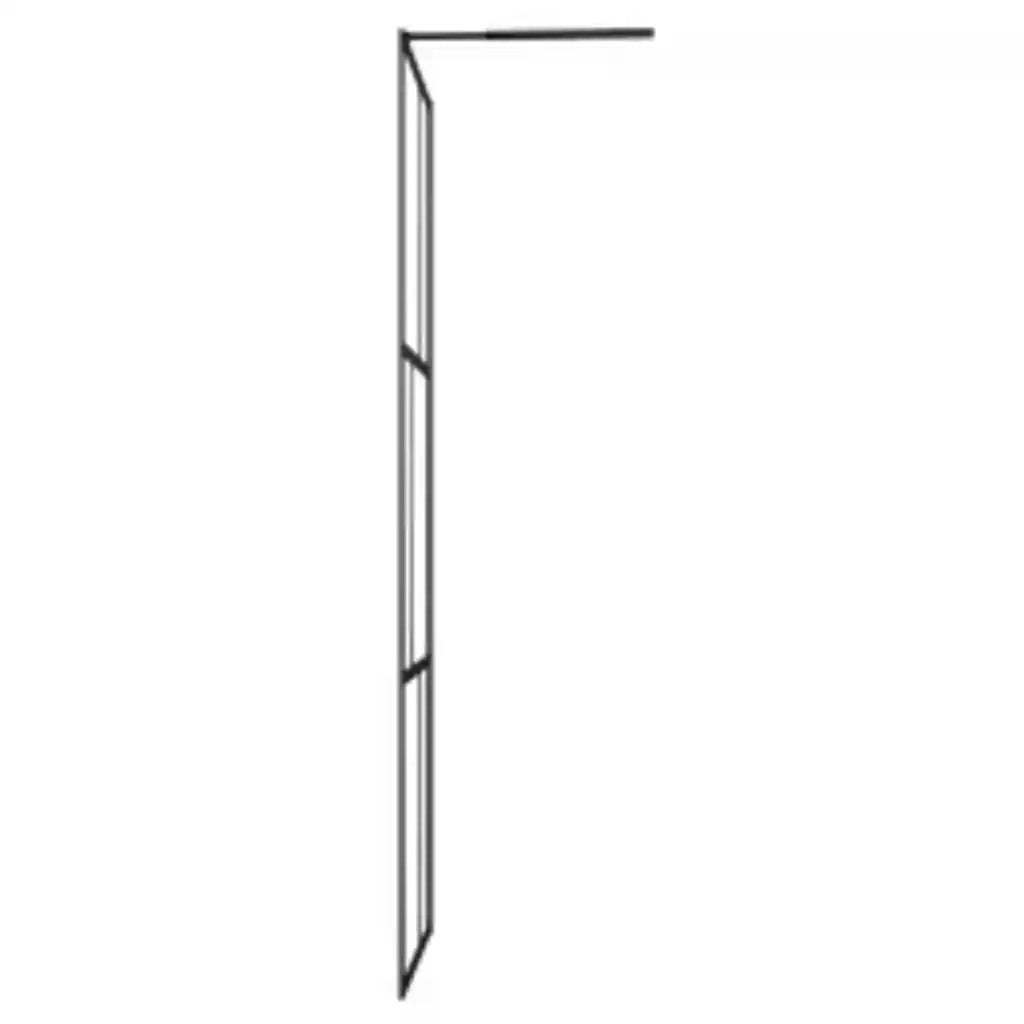Parete per Doccia Walk-in in Vetro Temperato Nera 80x195 cm 149152