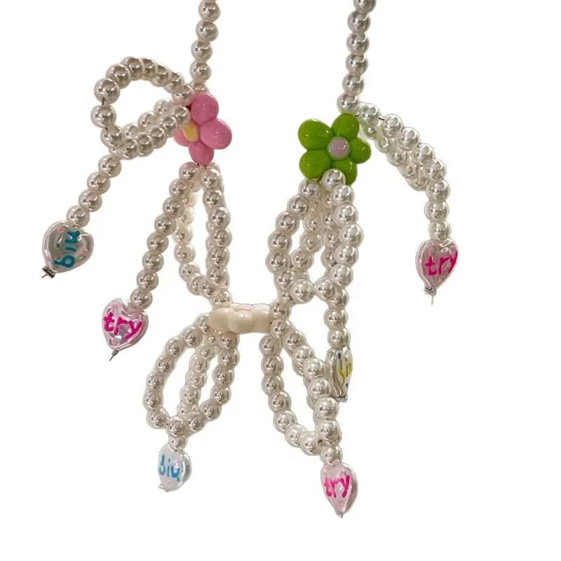 Collana di perle e perline fatta a mano: gioielli in stile girlcore ispirati al mare