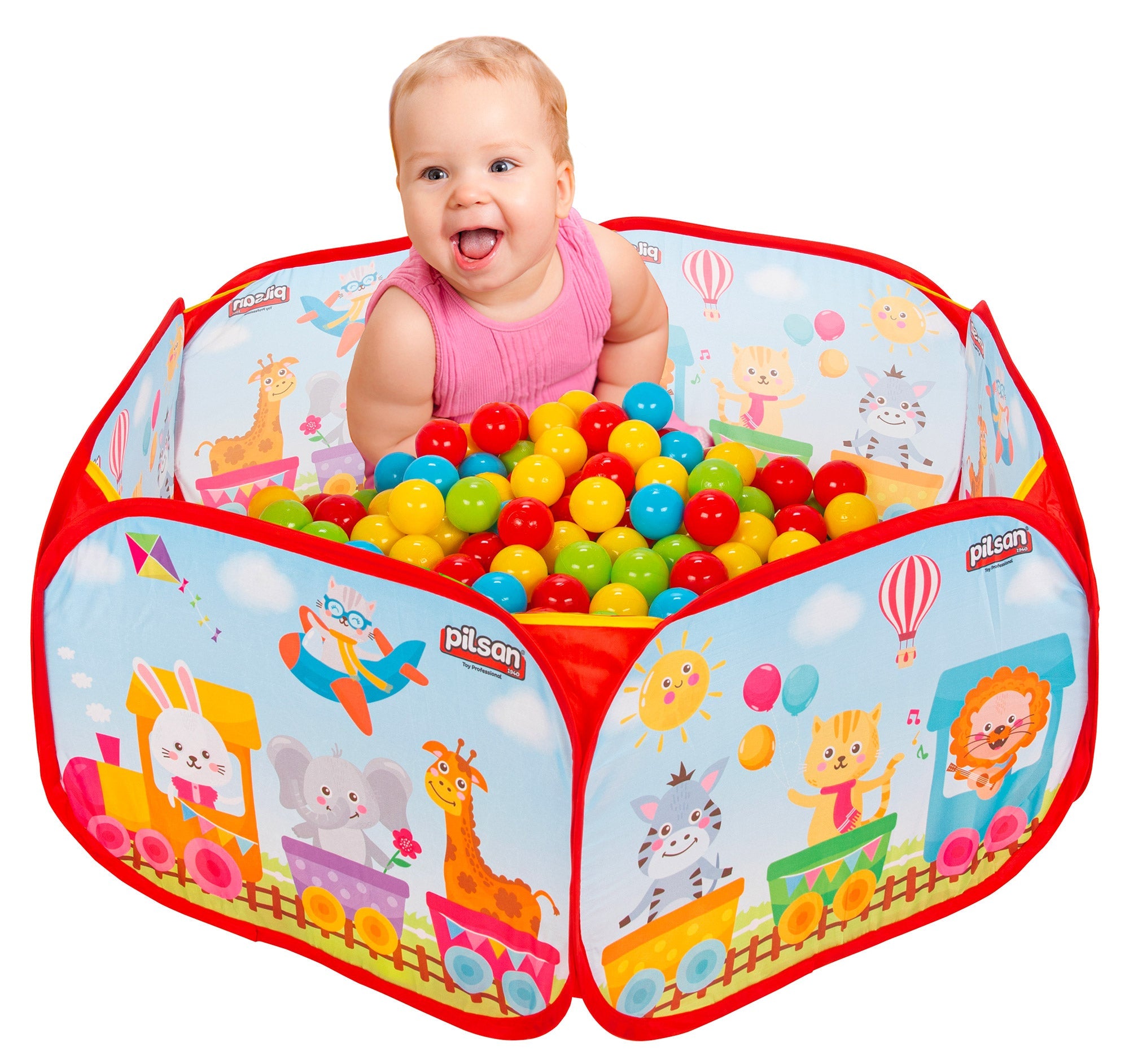 Piscina Pieghevole con 120 Palline 85x102x38 cm per Bambini