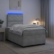 Letto box spring con materasso Grigio Chiaro 120 x 200 cm 3455090