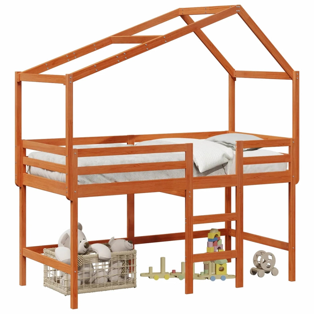 Struttura per letto soppalco Marrone Cera 90 x 190 cm 3422747