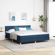 Letto a molle con cuscino con testiera Blu 180 x 200 cm Tessuto 3339020