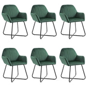 Sedie da Pranzo 6 pz Verdi in Velluto cod mxl 8065
