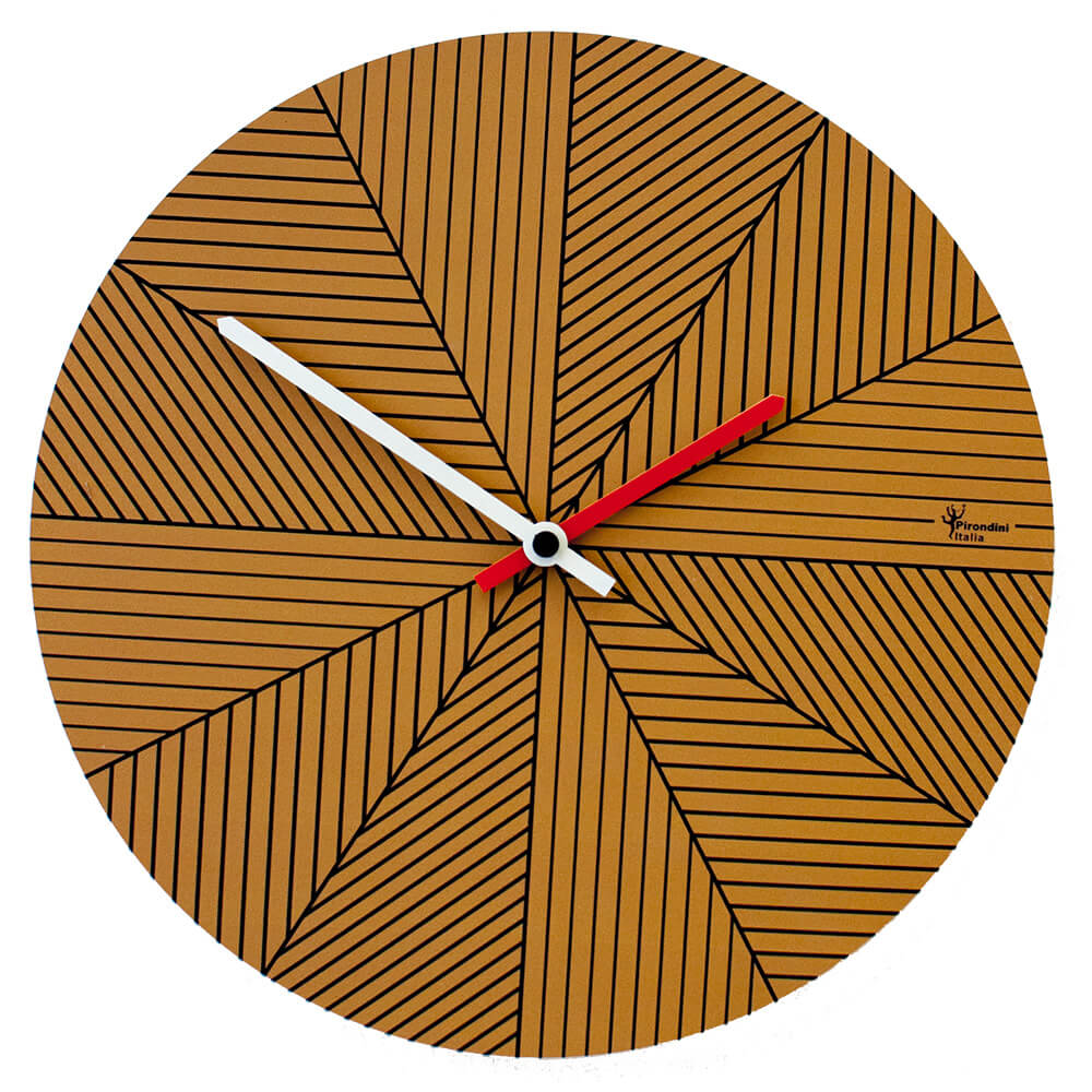 Orologio da Parete Rotondo 34Cm Pirondini Italia Cronofilla Autunno Marrone