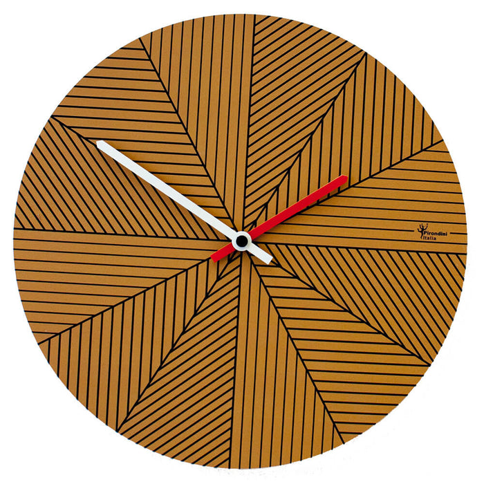 Orologio da Parete Rotondo 34Cm Pirondini Italia Cronofilla Autunno Marrone