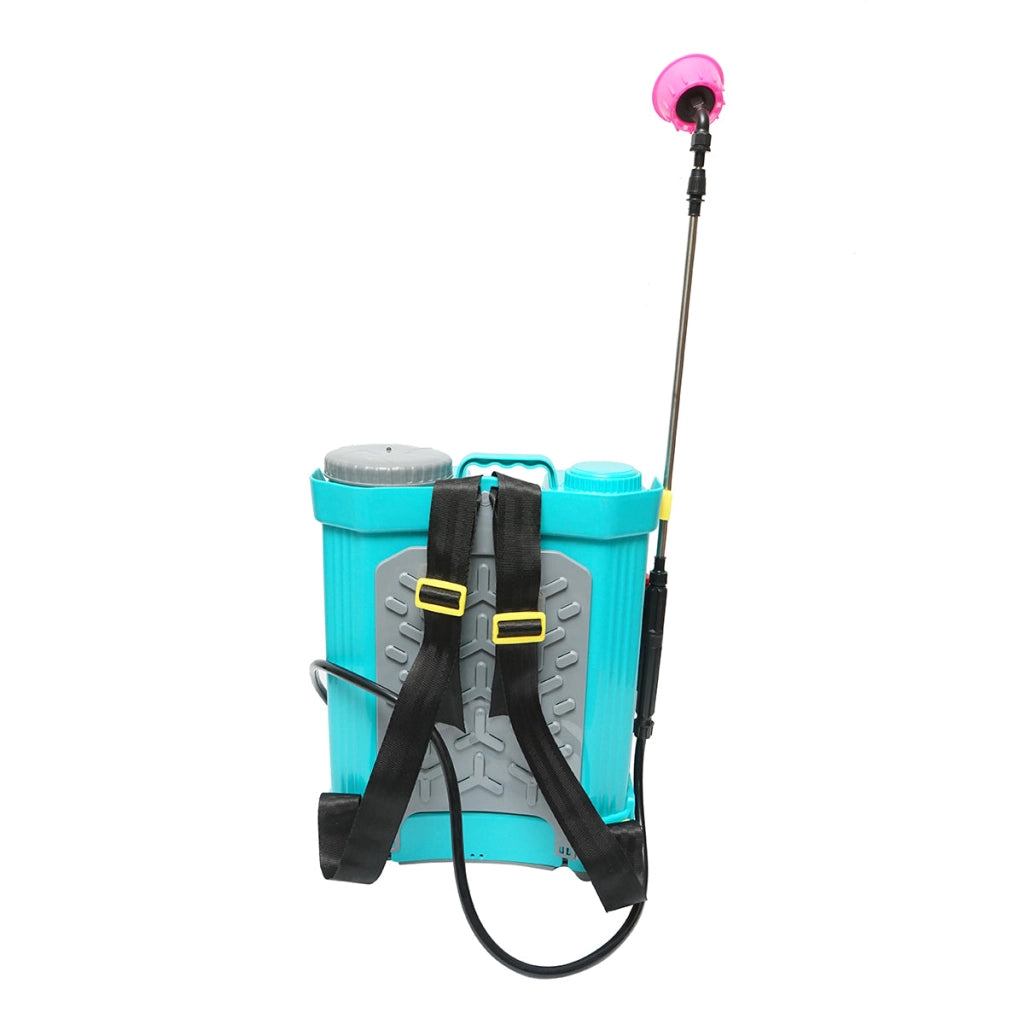 Pompa di spruzzatura, vermorel elettrico con serbatoio da 16L, batteria 12V/8Ah, 4 ugelli, portata 4 l/min, pressione 6.8 bar THOR