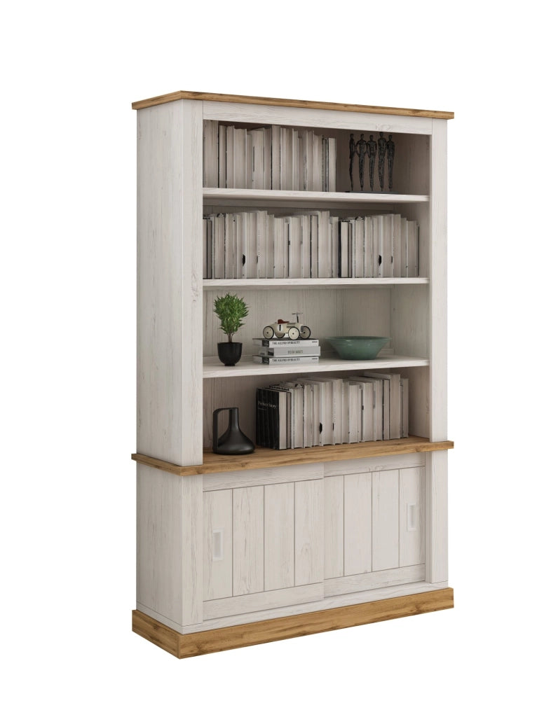 Biblioteca Evandro, Libreria 3 Ripiani, 122x40x203h cm Bianco