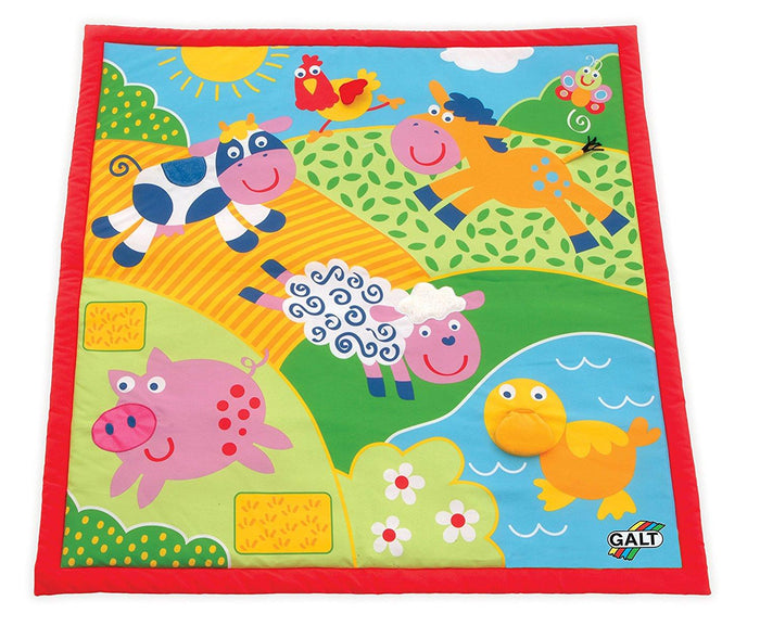 Tappeto Quadrato per Bambini 6 Attività 100cm Galt Fattoria