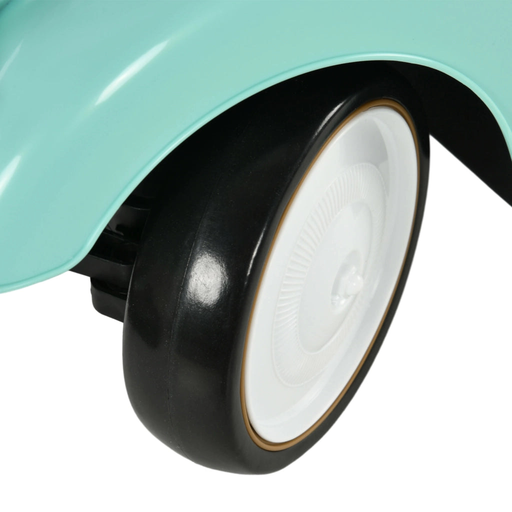 Coche Correpasillos per Bambini con Volante e Cassetto ¨C zephmum ¨C Verde Mint 58x27x35 cm