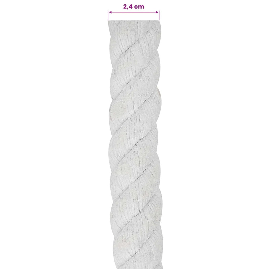 Corda Bianco 2,4 x 2,4 x 2500 cm Cotone 42011876