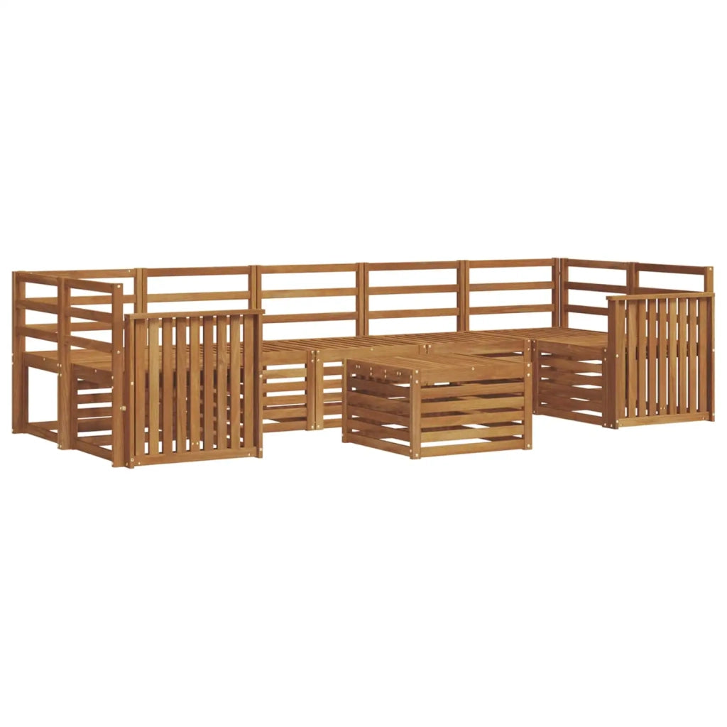 Set divani 8 pcs Naturale Legno di Acacia Massello 3374524