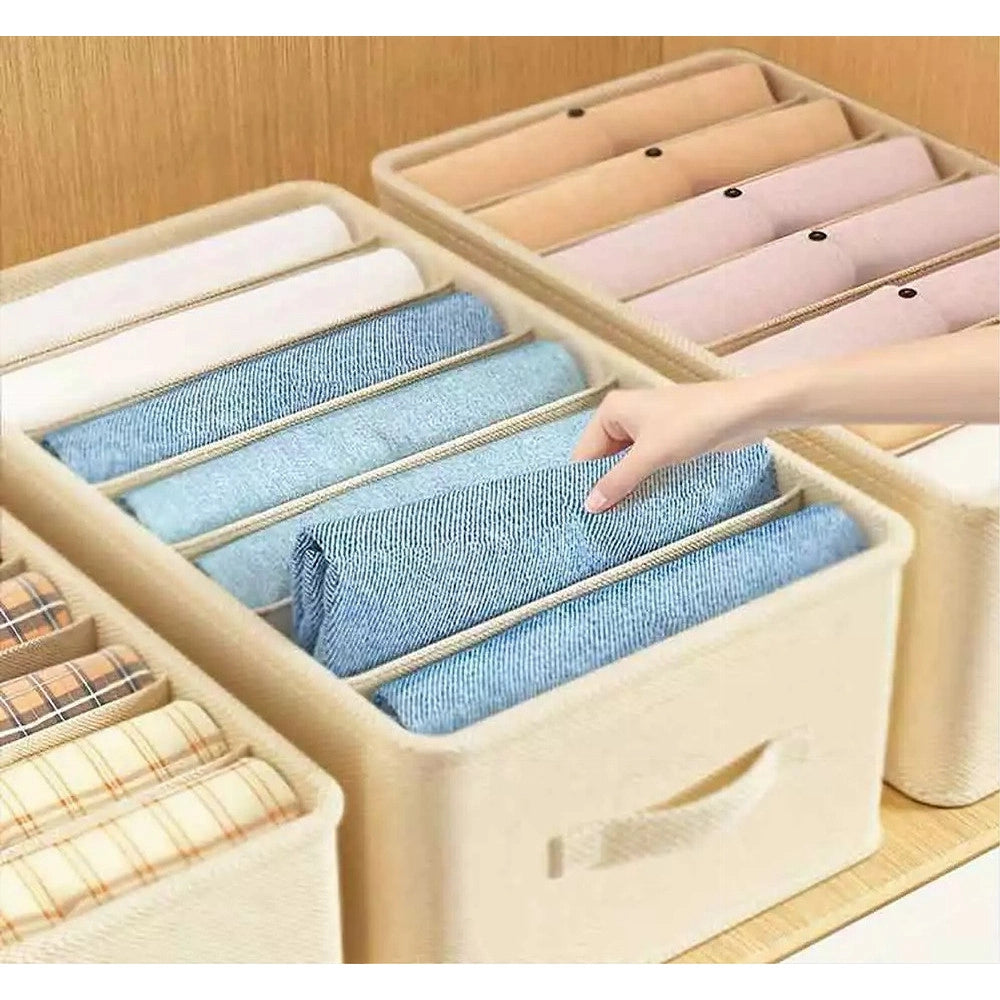 Trade Shop - Organizer Salvaspazio Per Armadi Scatola Pieghevole 9 Scomparti 36x20x25cm 87402 -