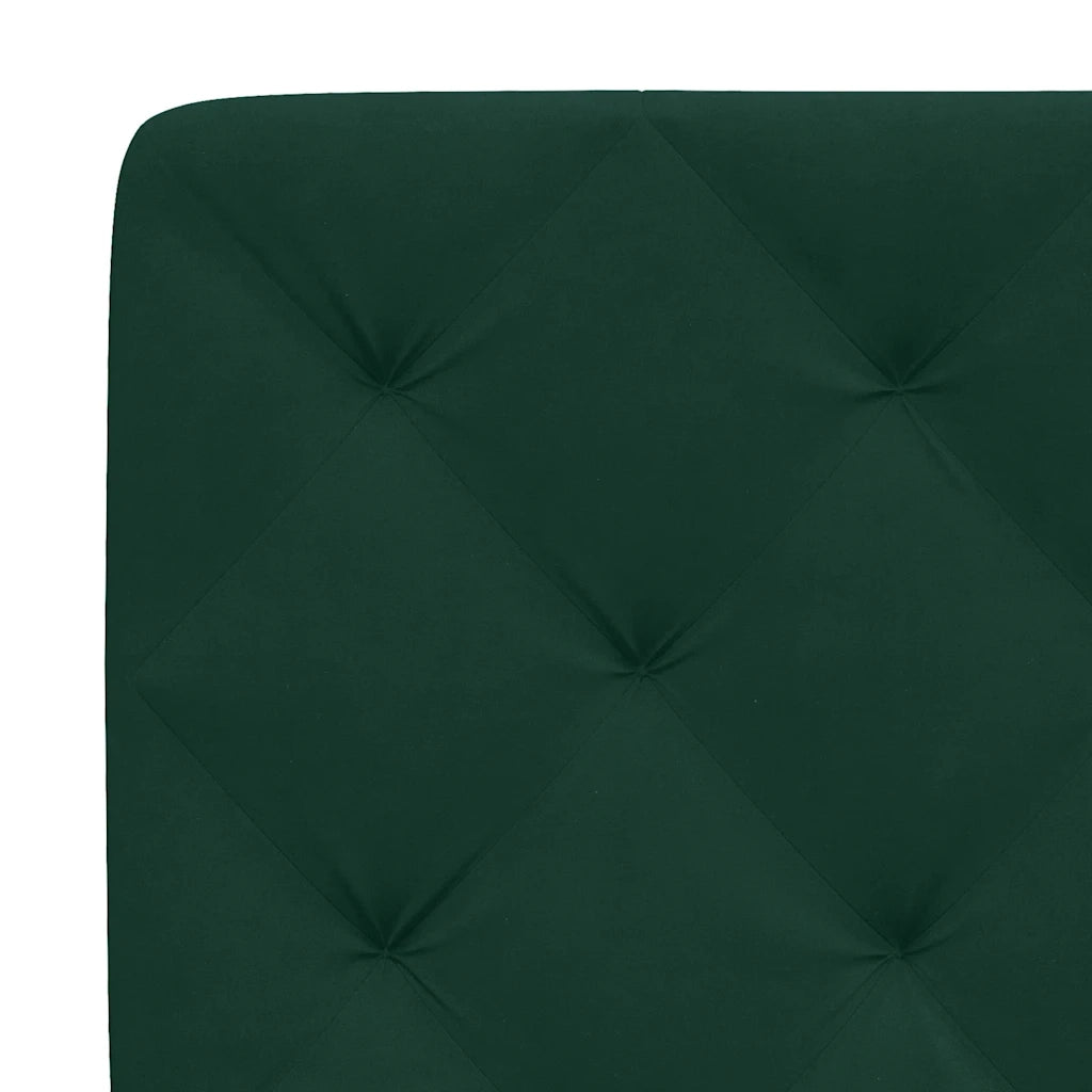 Giroletto senza Materasso Verde Scuro 90x200 cm in Velluto 3207902