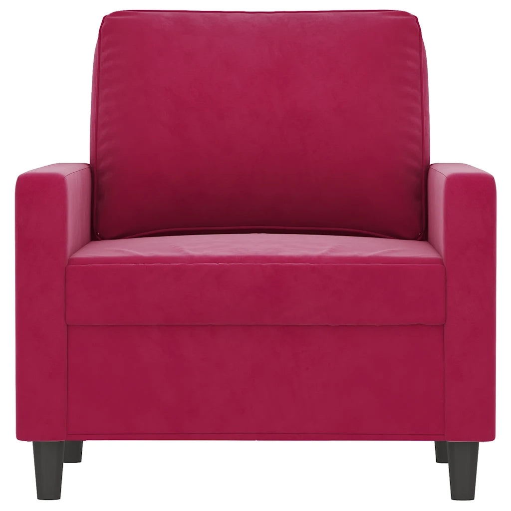 Divano Sedia-Poltrona Rosso Vino 60 cm Velluto 225943