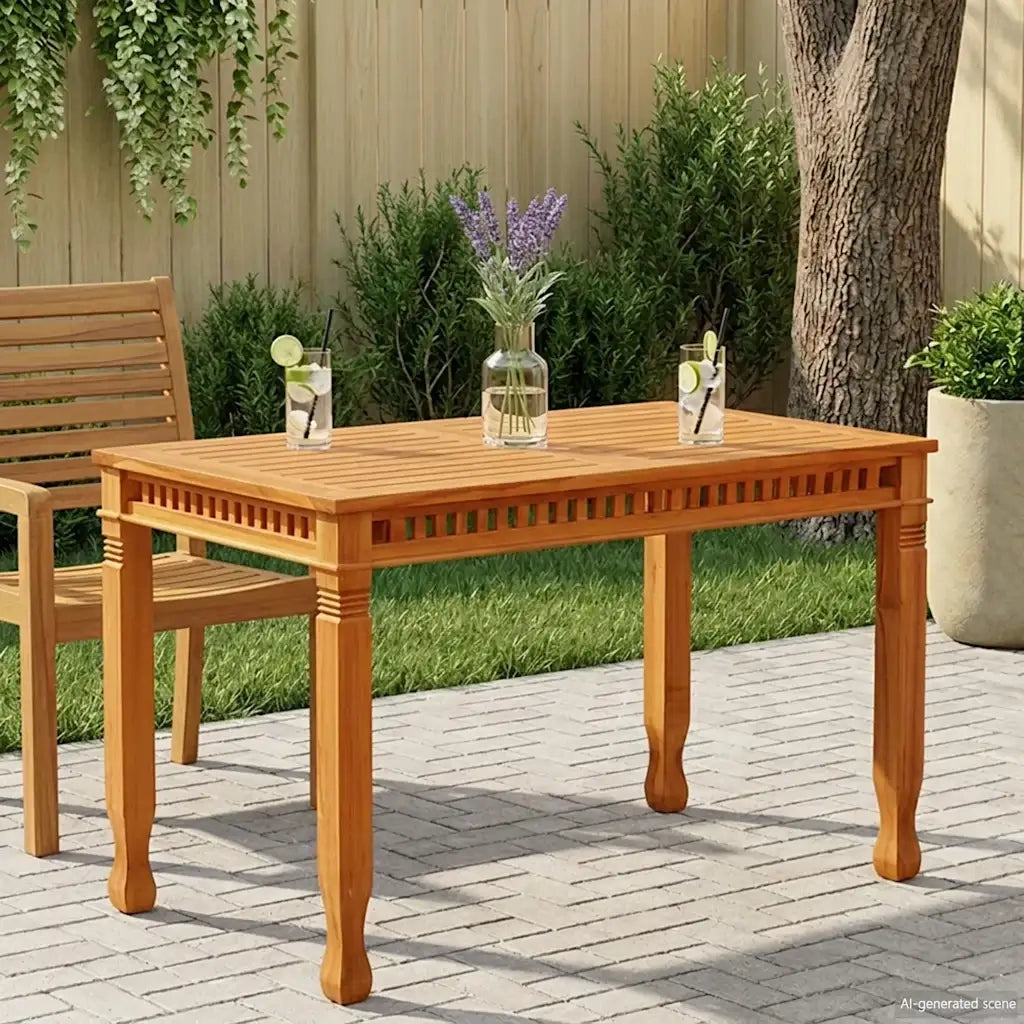 Tavolo da Pranzo per Giardino | Tavolino da esterno 120x65x80 cm in Massello di Teak