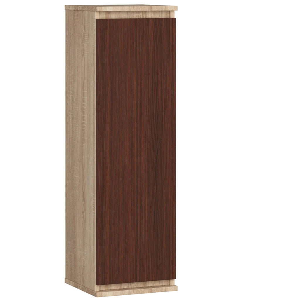 Armadietto a parete con ante strette AKORD W30 Sonoma Quercia 30 cm 1 anta inserto frontale Wengé 30x30x99 cm