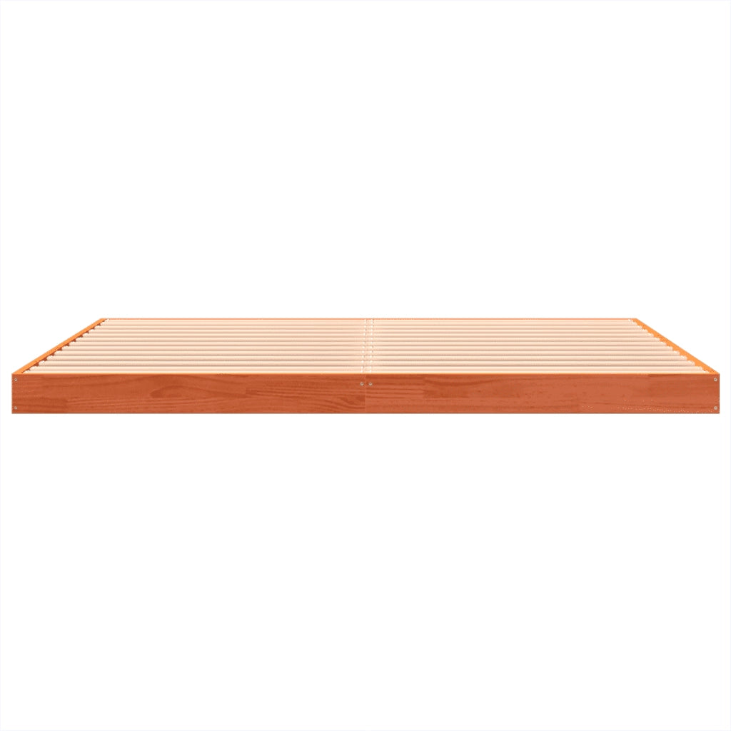 Giroletto Marrone Cera 160x200 cm in Legno Massello di Pino 847148
