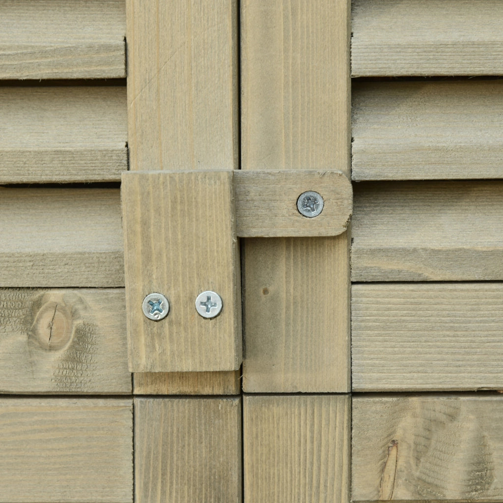 Armadio da giardino in legno con tetto asfalto e porta a lamelle ¨C zephmum ¨C grigio 87x46.5x160 cm