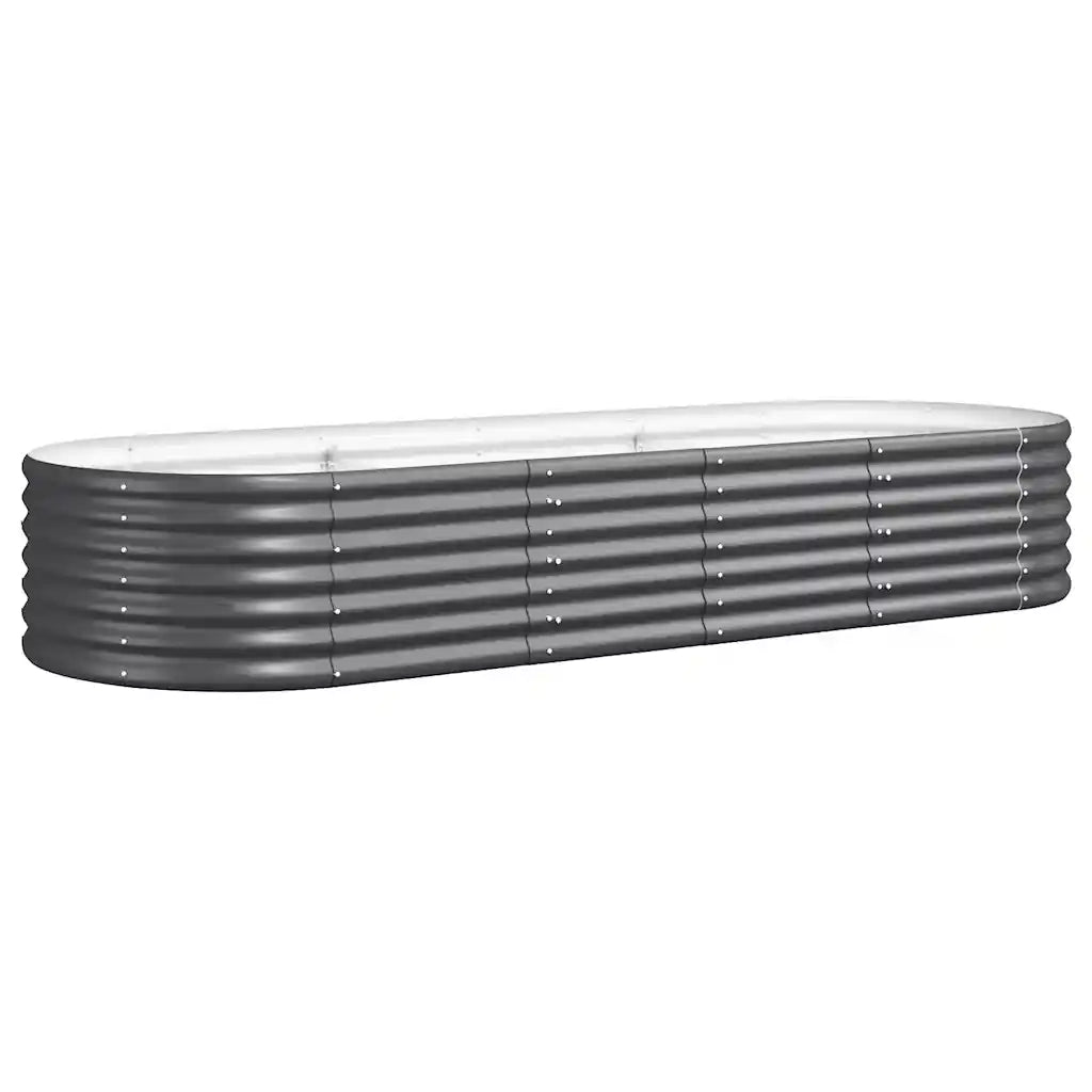 Vaso Giardino Acciaio Verniciato Polvere 224x80x36 cm Antracite cod mxl 48476