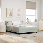 Letto a molle con materasso Grigio chiaro 160 x 200 cm Velluto 3340448
