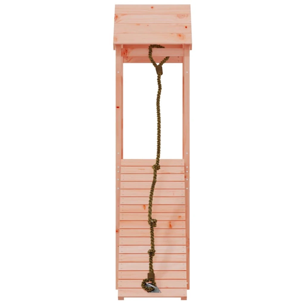 Casetta da gioco con parete da arrampicata 131 x 64 x 207 cm in legno massello di abete Douglas 02_0004629