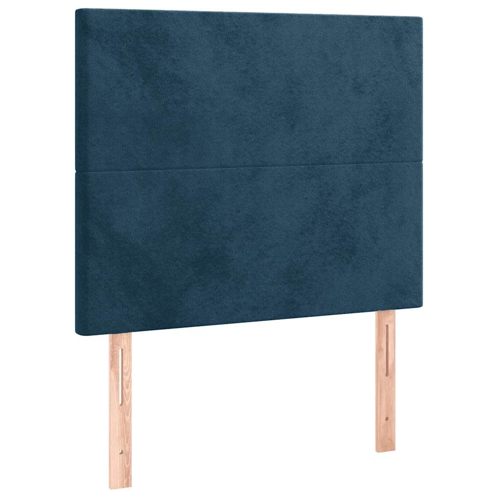 Testiera a LED Blu Scuro 100x5x118/128 cm in Velluto 3122190