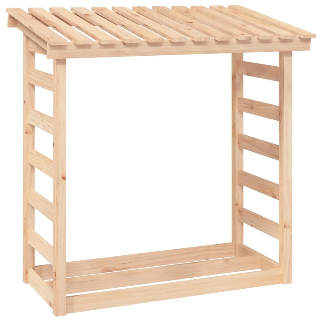 Portalegna-Scaffale per Legna 108x64,5x110 cm in Legno Massello di Pino