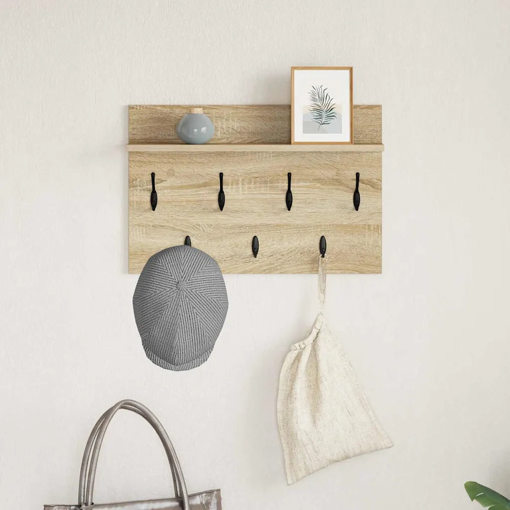 Appendiabiti a muro Rovere Sonoma 60 x 40 x 12 cm 874429