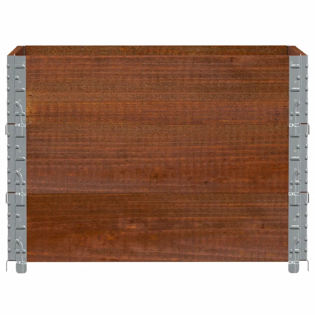 Fioriera | Cassetta per fiori | Vaso da Giardino Marrone 80x60 cm Legno Massello di Pino
