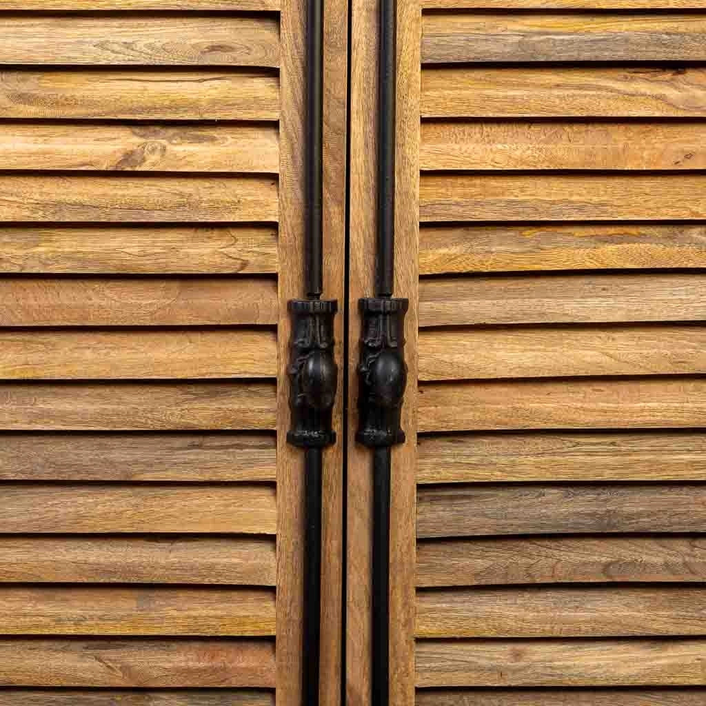 Credenza in legno naturale 180x40x95