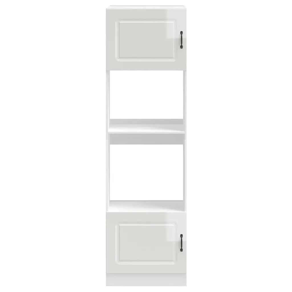 Armadi Forno 2 pz Kalmar Bianchi Lucido in Legno Multistrato 3315033