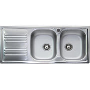 Apell tm1162ilpc atmosfera lavello 2 vasche + gocciolatoio sx cm. 116x50 - inox prelucido