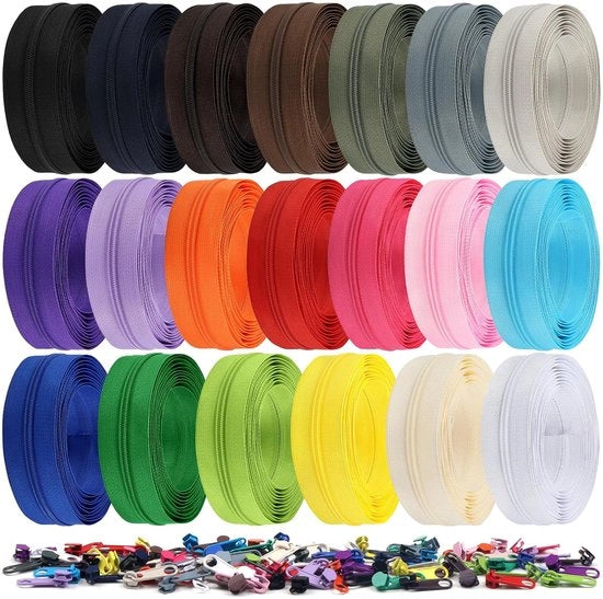 Set di Raccordi a Nastro in Nylon - 20 Pezzi - Diversi Colori - 62 Yard - Ideale per DIY