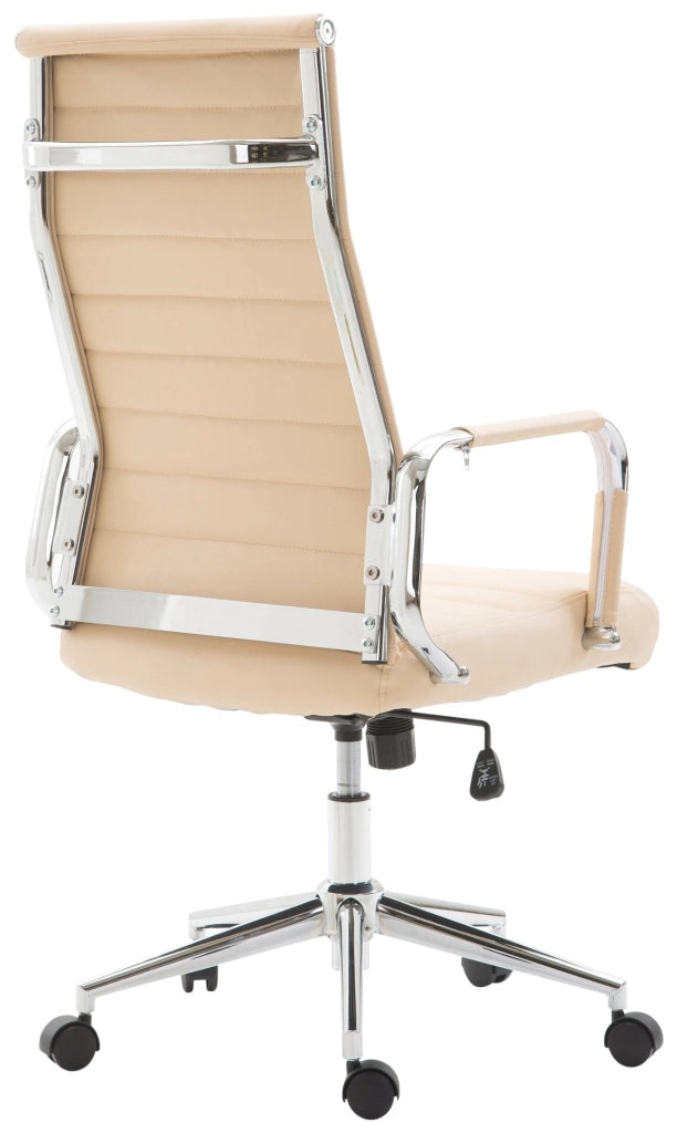 Sedia ufficio Kolumbus in similpelle crema