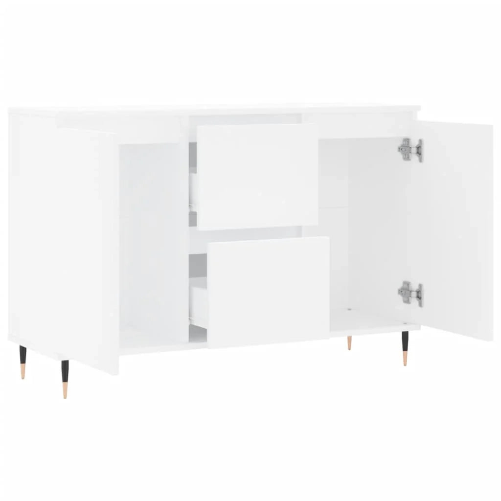 Buffet credenza cassettiera armadio mobile contenitore organizer per cucina soggiorno salotto 104 x 35 x 70 cm legno ingegnerizzato bianco 02_0030187