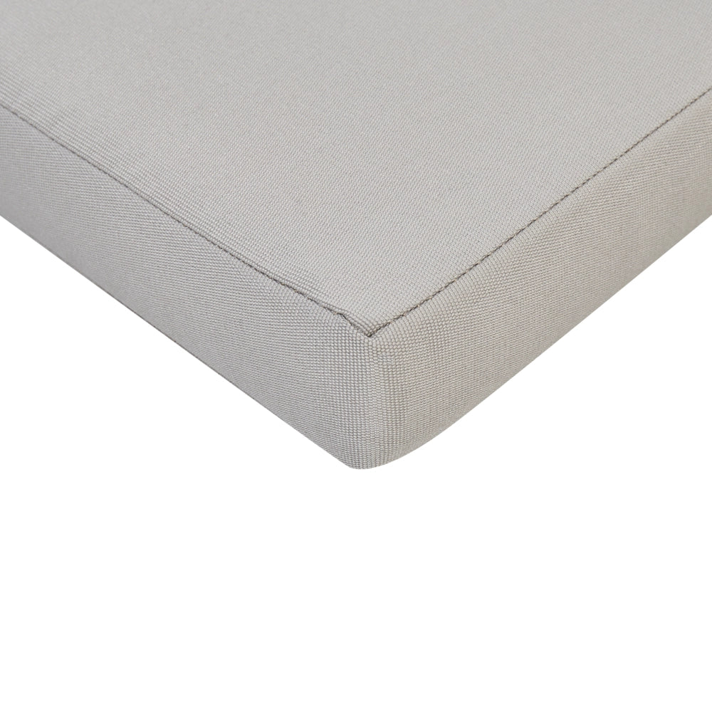 Set di 6 sedie da pranzo da giardino Struttura in alluminio bianco con cuscini di seduta grigi Schienale a doghe Design moderno